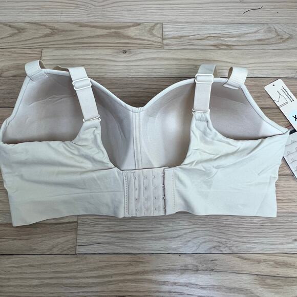 NEW TrueKind Women's XL Supportive Comfort Wireless Shaping Bra Beige Nude Cream - Picture 2 of 10